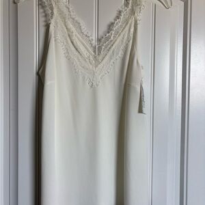 Grace & Lace Cream Lace Accent Dress